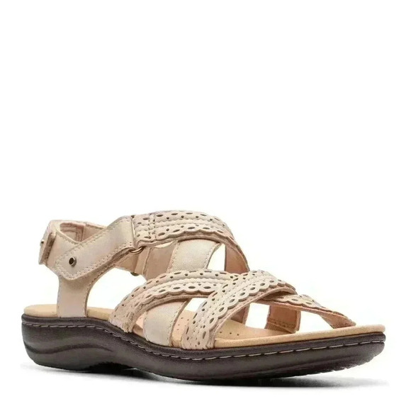 Clarks Collection Leather Sandals Laurieann Rena Tan Sand 11 - Picture 5 of 9